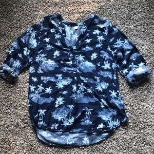 Old navy blue Tropical shirt
